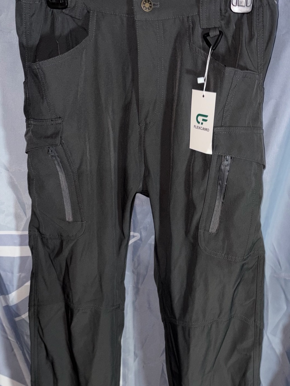 Men's Black Tactical Cargo Pants flexcamo